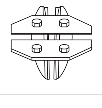 Metal bracket used for traffic sign mounting hardware to ensure stability and secure installation on poles or surfaces