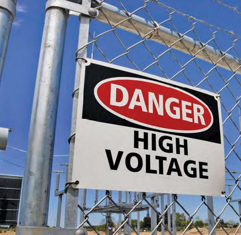 Danger warning sign on a fence from Sunny Signs, trusted hazard signs supplier in Perth for safety signage solutions